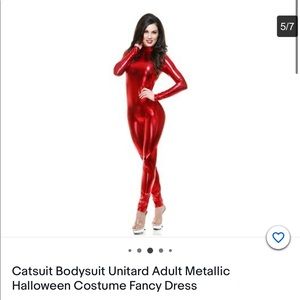 COPY - Britney Spears Toxic Halloween Costume Metallic Red Jumpsuit